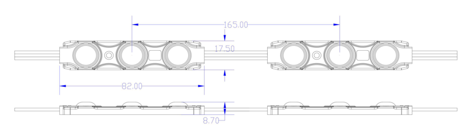 Dimension Drawning of CCT LED module