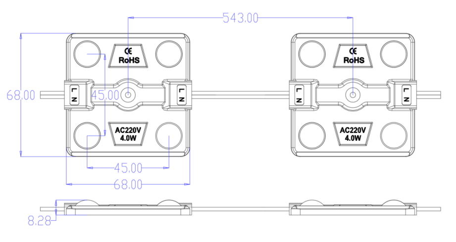 High voltage led module