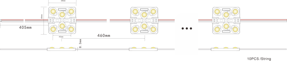 LED module dimension