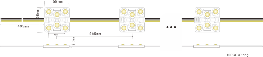 CCT led module dimension
