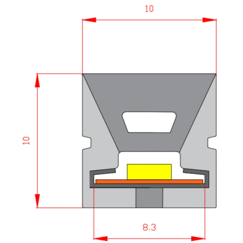 Dimension Drawning of None LED Strip