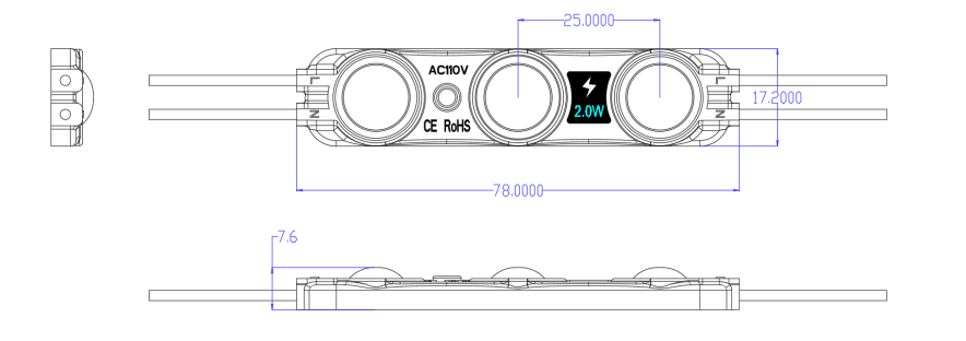 led module dimension