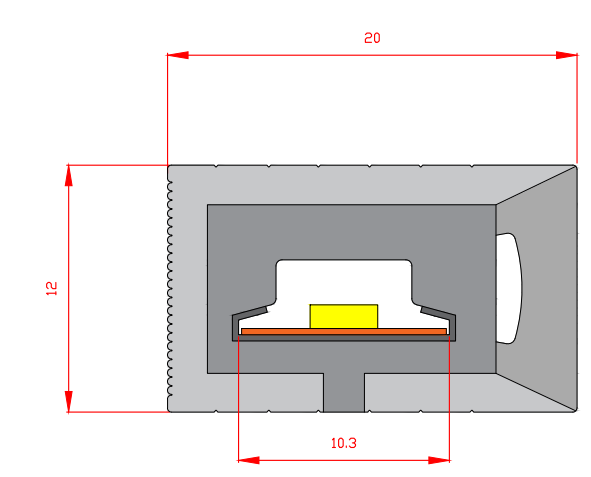 Dimension Drawning of Nine LED Strip