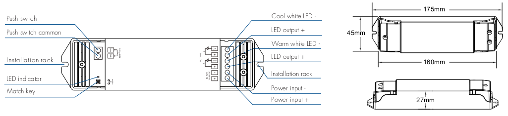 LED灯控制器尺寸图