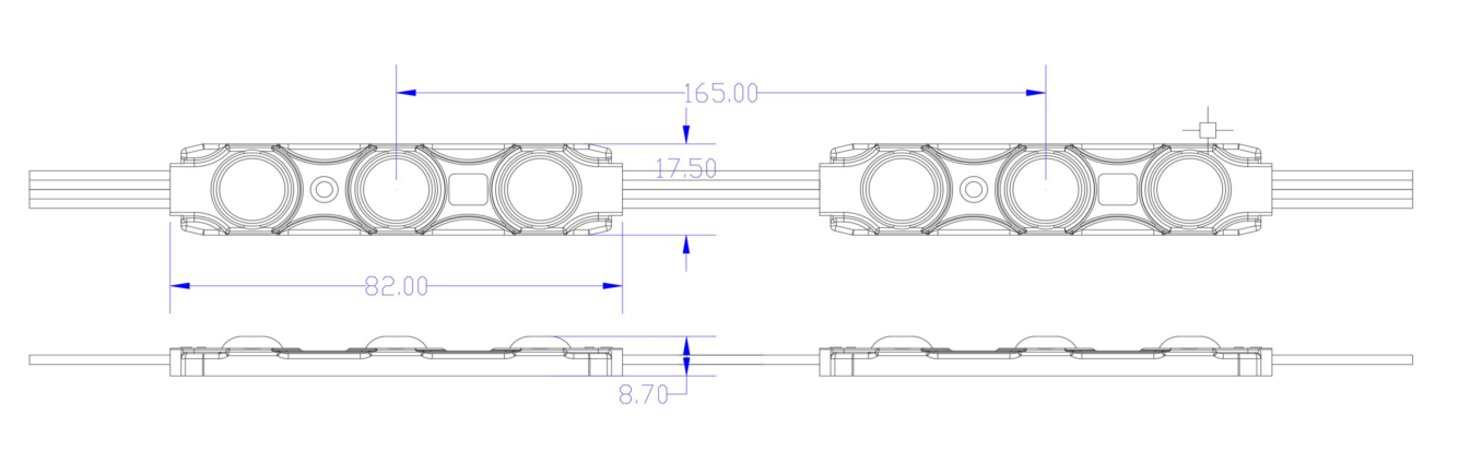 RGBW LED Module Dimensions