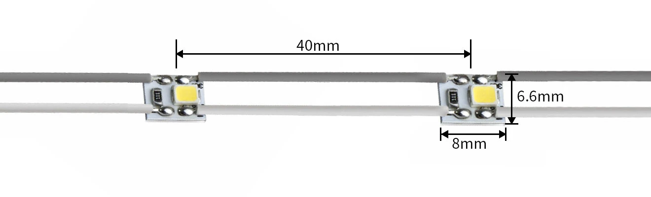 Mini SMD2835 1-LED module dimensions