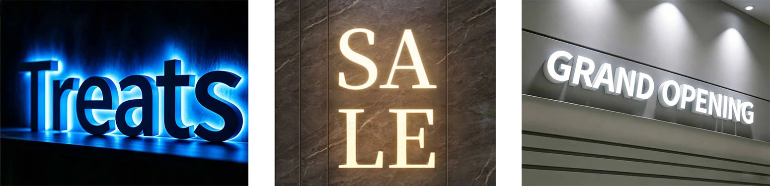 YS-M99311 LED module applications: back lit letters & front lit letters