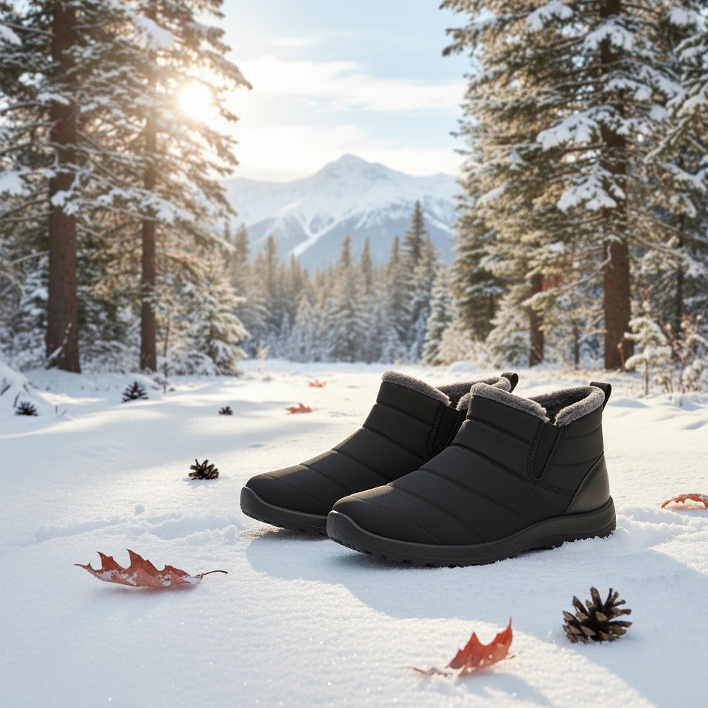 kurze Schneestiefel.