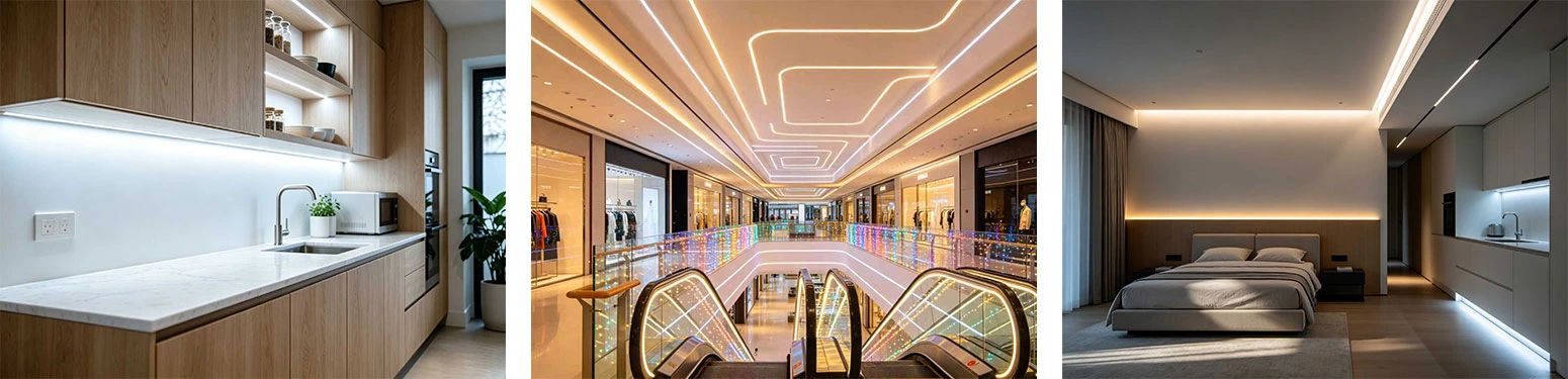 YS-RN3014X168 SMD 3014 LED Strip Lights Kitchen Bedroom Mall Applications