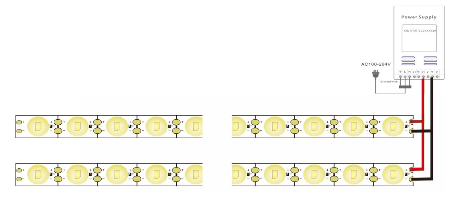 YS-F032835A-W048T 12V LED Strip Light Wiring Diagram & Installation Guide