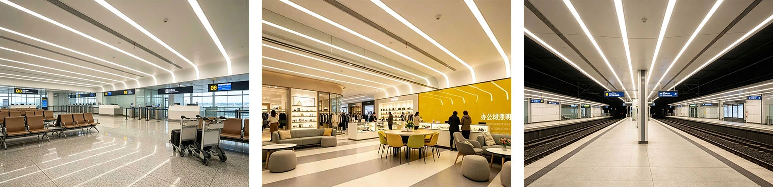 CCT Tunable LED Strip Linear Lighting Applications in Airport, Mall & Subway
