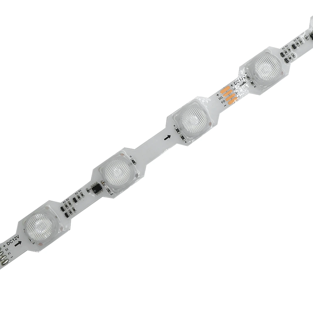 YS-RSD3030D318 12V SMD3030 S-Type Addressable RGB LED Strip Light for Single-sided or Double-sided Light Boxes YS-RSD3030D318 12V SMD3030 S-Type Addressable RGB LED Strip Light for Single-sided or Double-sided Light Boxes