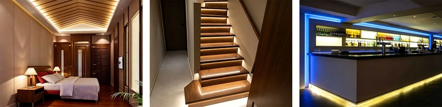 High Output SMD2110 LED Strip Lights Applications in Home, Stair and Bar Lighting