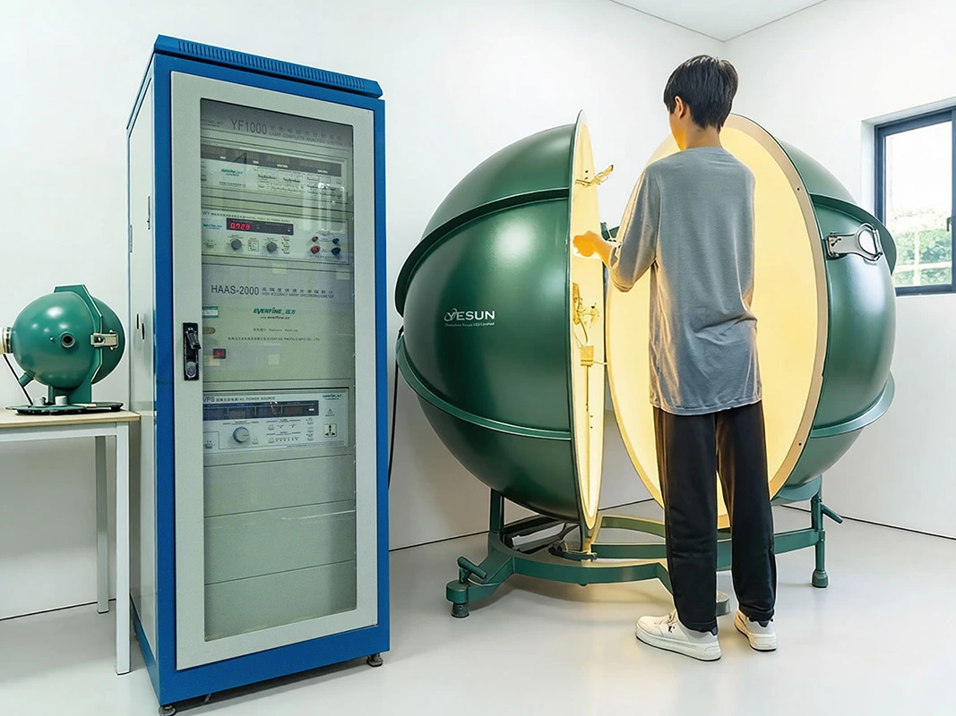 Integrating sphere testing for LED lighting products