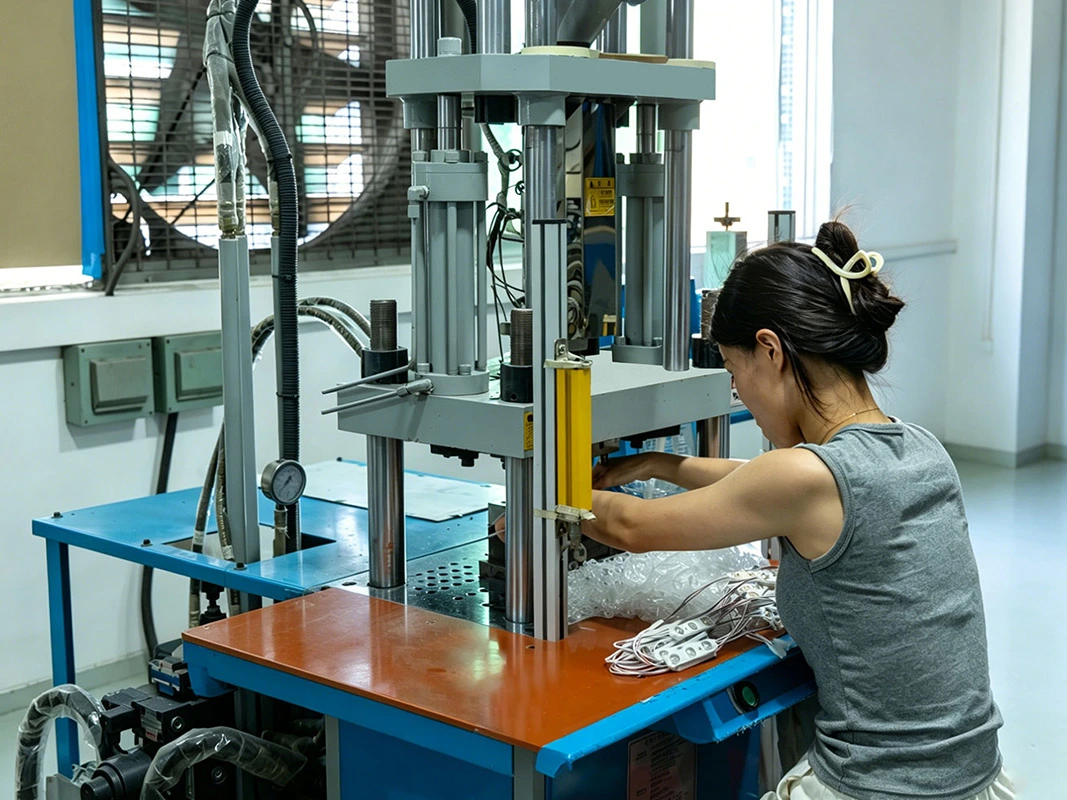 Injection molding process for LED module housing
