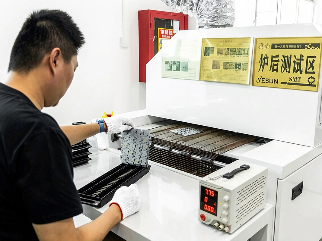 Post-reflow inspection for LED modules