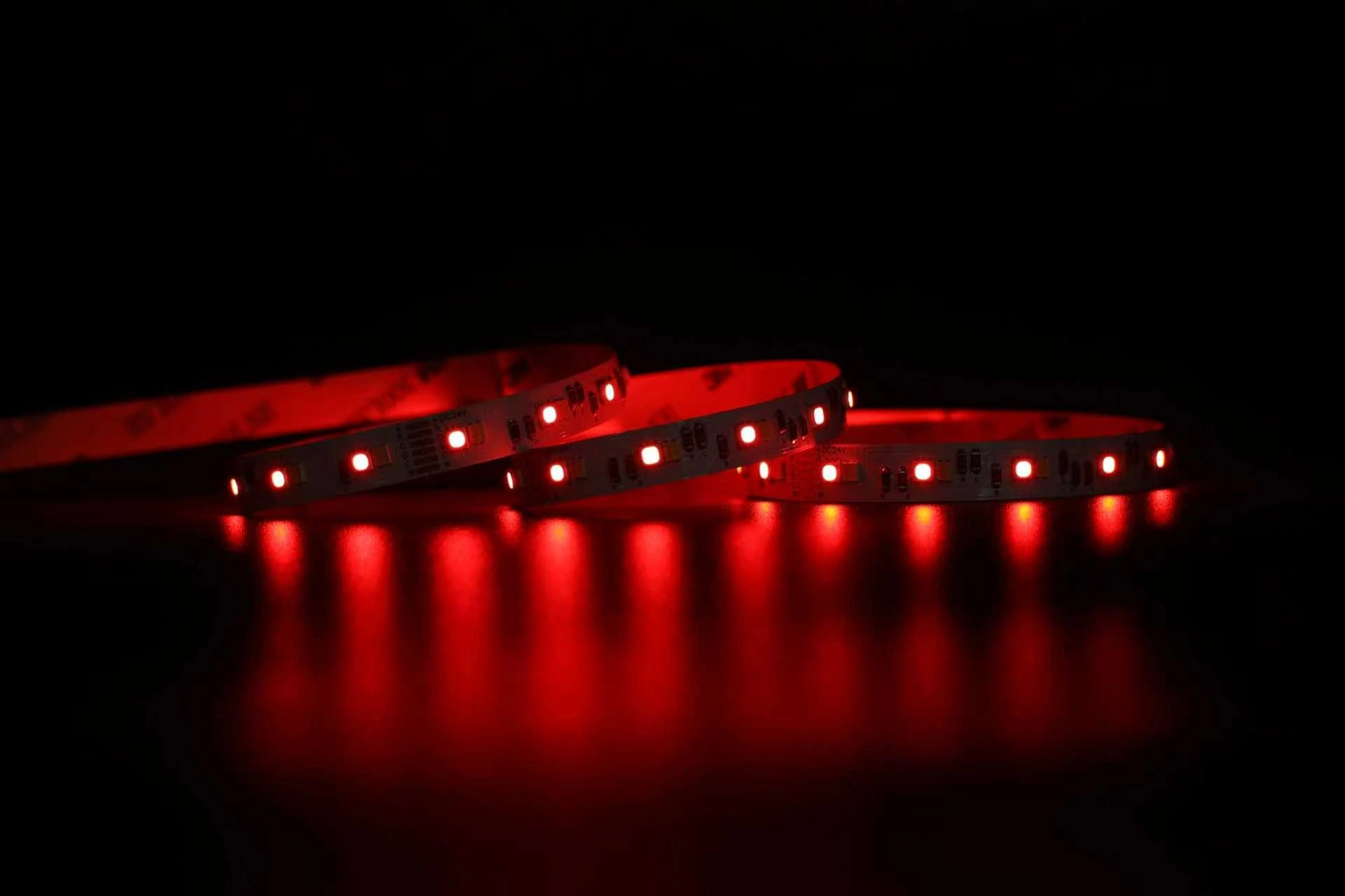 شريط إضاءة LED أحمر RGBCW YS-RN3838Q560، شريط إضاءة متغير اللون يعمل بجهد 24 فولت تيار مستمر
