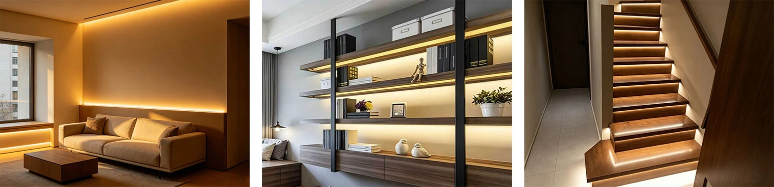 3528 SMD LED strip indoor application for wall,stair,shelf ambient cove decoration lighting