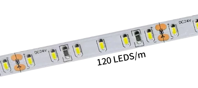 120 LEDs/m 3014 LED Strip Lights close up