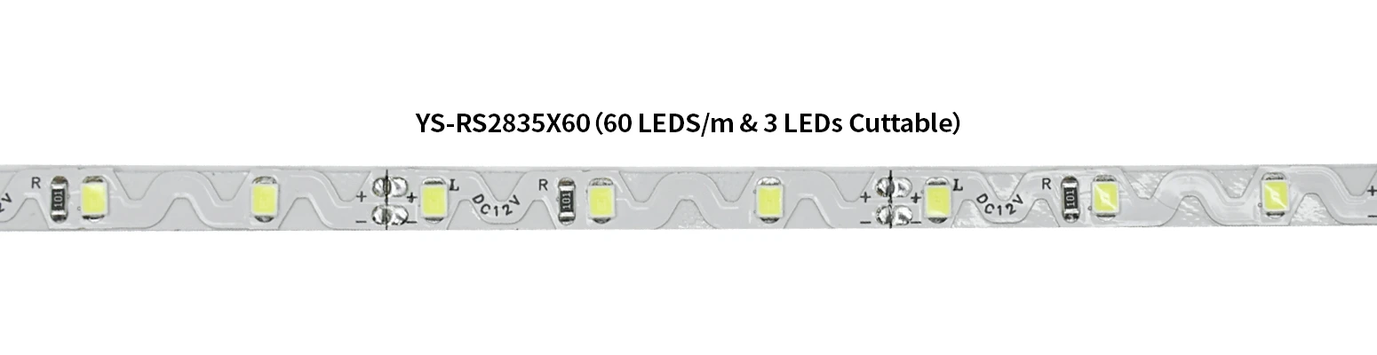 YS-RS2835X60 S Shape 60LEDS/m LED Strip Lights Close up