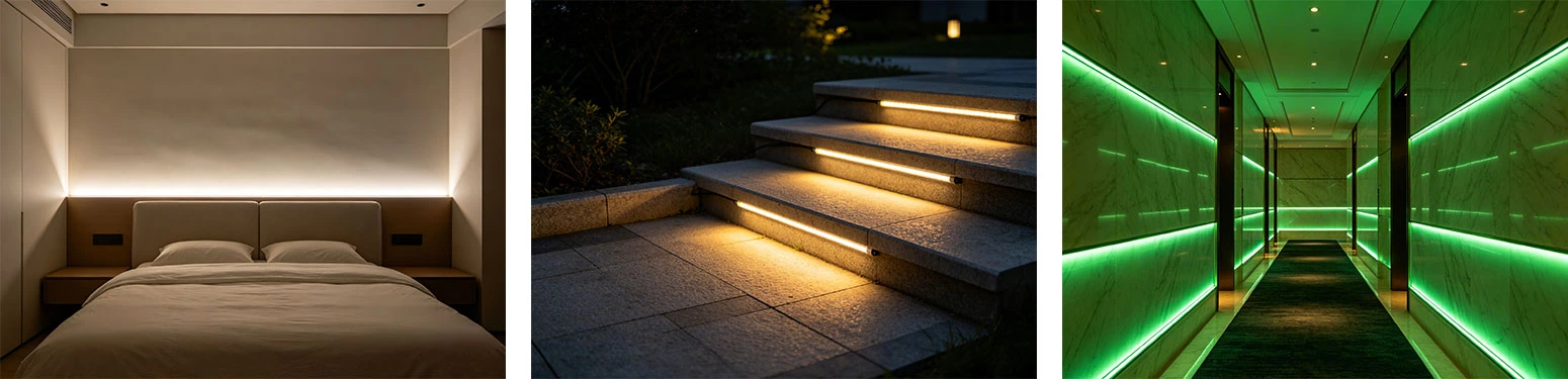 8mm COB LED Strip Light Indoor Outdoor Decor Lighting Application Gallery
