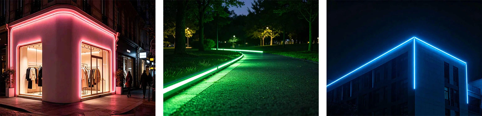 High Voltage RGB LED Strip Lights for Commercial Outdoor Architectural Lighting