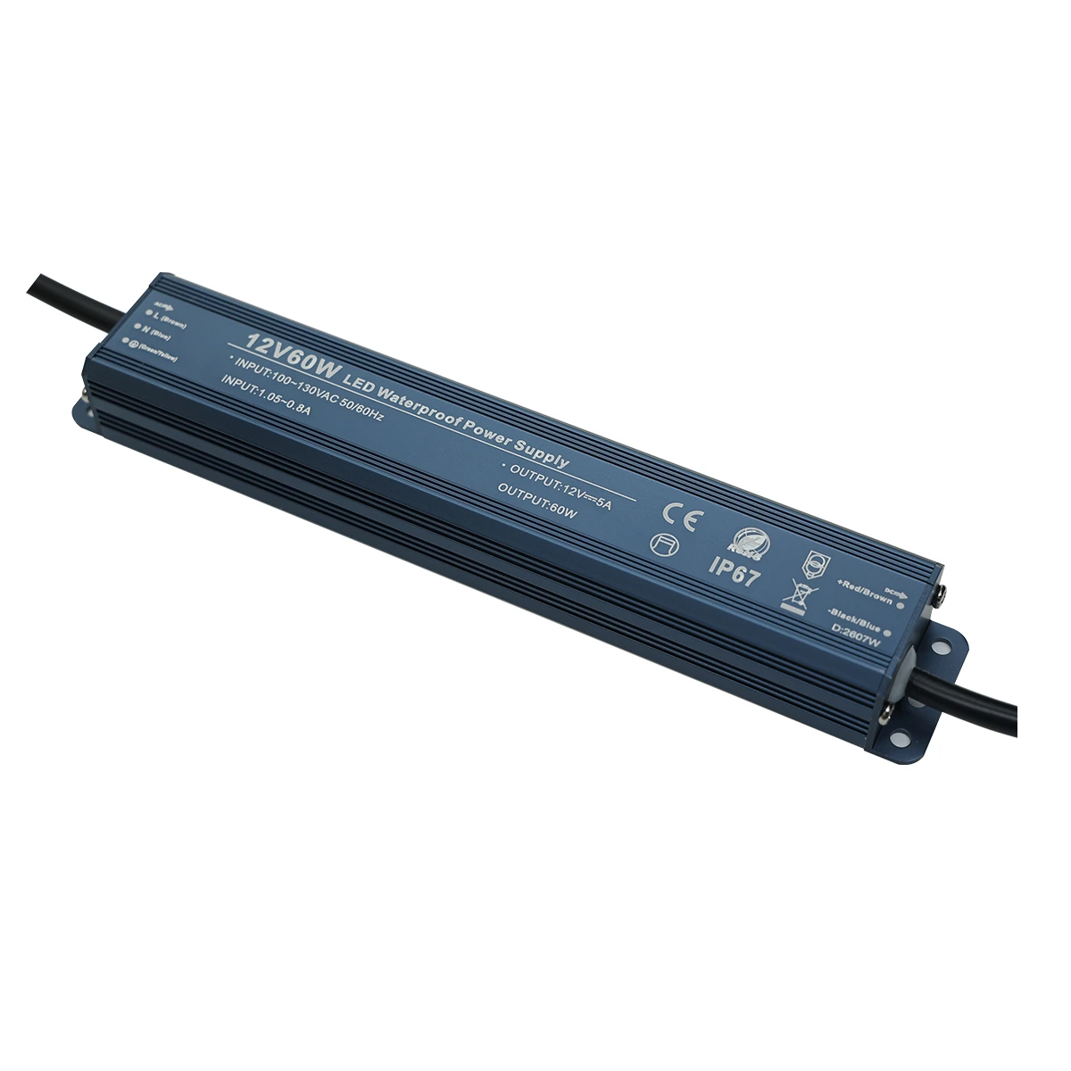YS-WP-12060 / YS-WP-24060 60W 24V IP67 Waterproof LED Power Supply YS-WP-12060 / YS-WP-24060 60W 24V IP67 Waterproof LED Power Supply