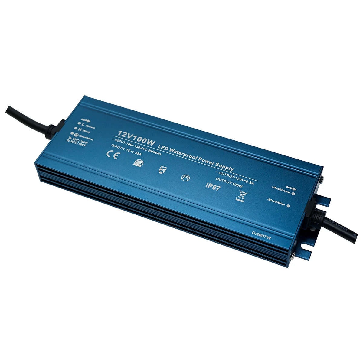 YS-WP-12100 / YS-WP-24100 100W 12V/24V Waterproof LED Power Supply YS-WP-12100 / YS-WP-24100 100W 12V/24V Waterproof LED Power Supply