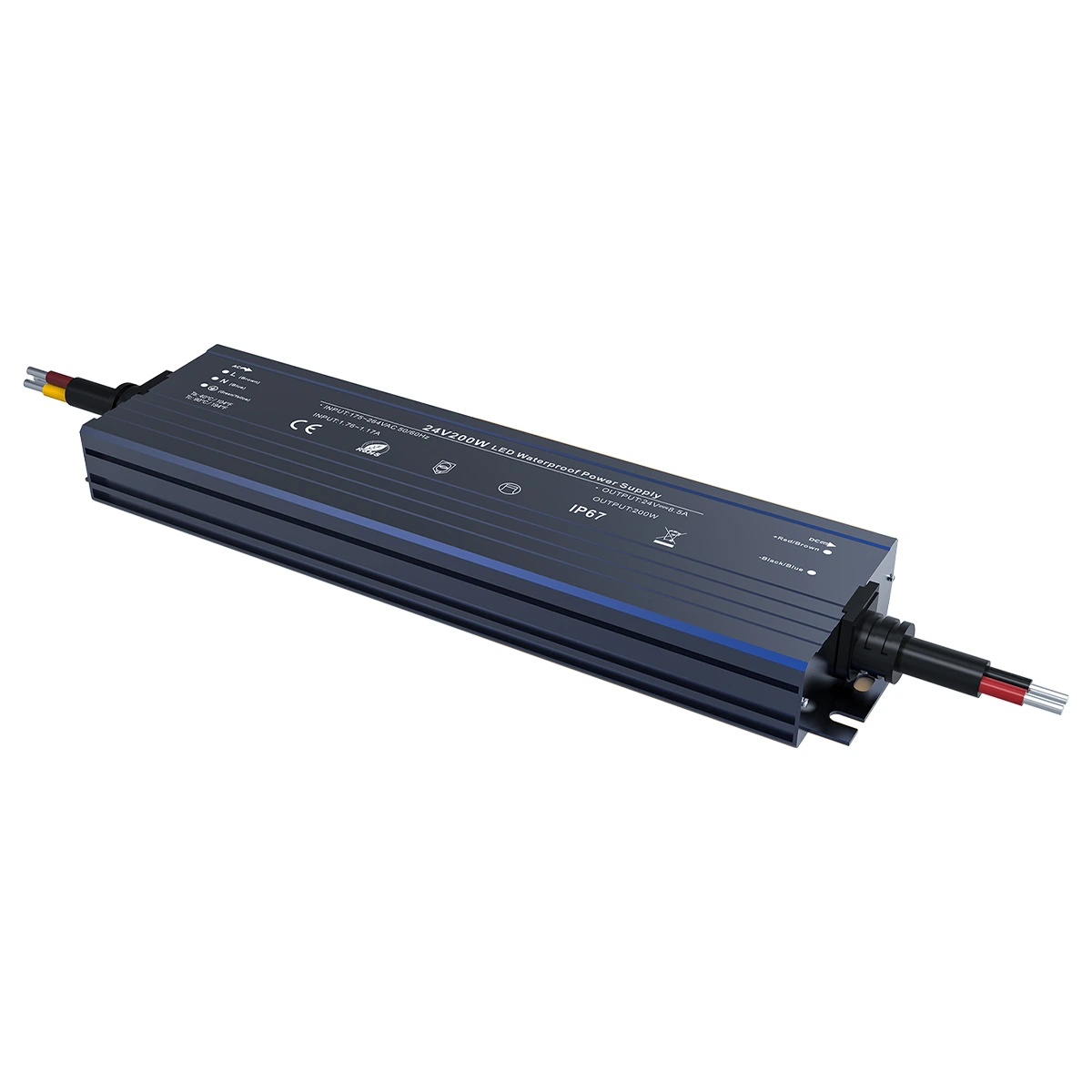 YS-WP-12200 / YS-WP-24200 200W 12V & 24V Waterproof LED Power Supply YS-WP-12200 / YS-WP-24200 200W 12V & 24V Waterproof LED Power Supply