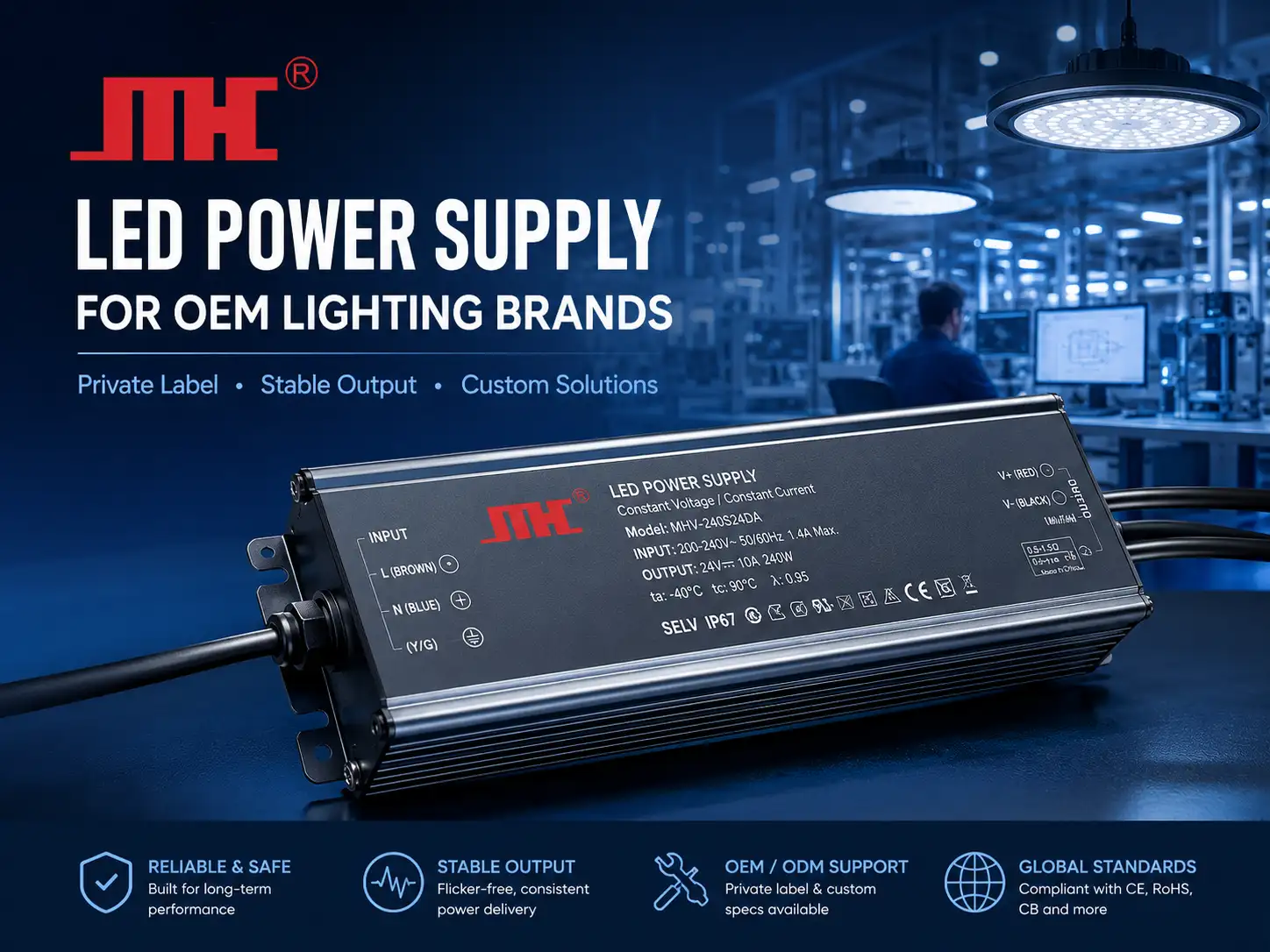 Alimentation LED pour les marques d'éclairage OEM : Comment choisir un partenaire de fabrication fiable