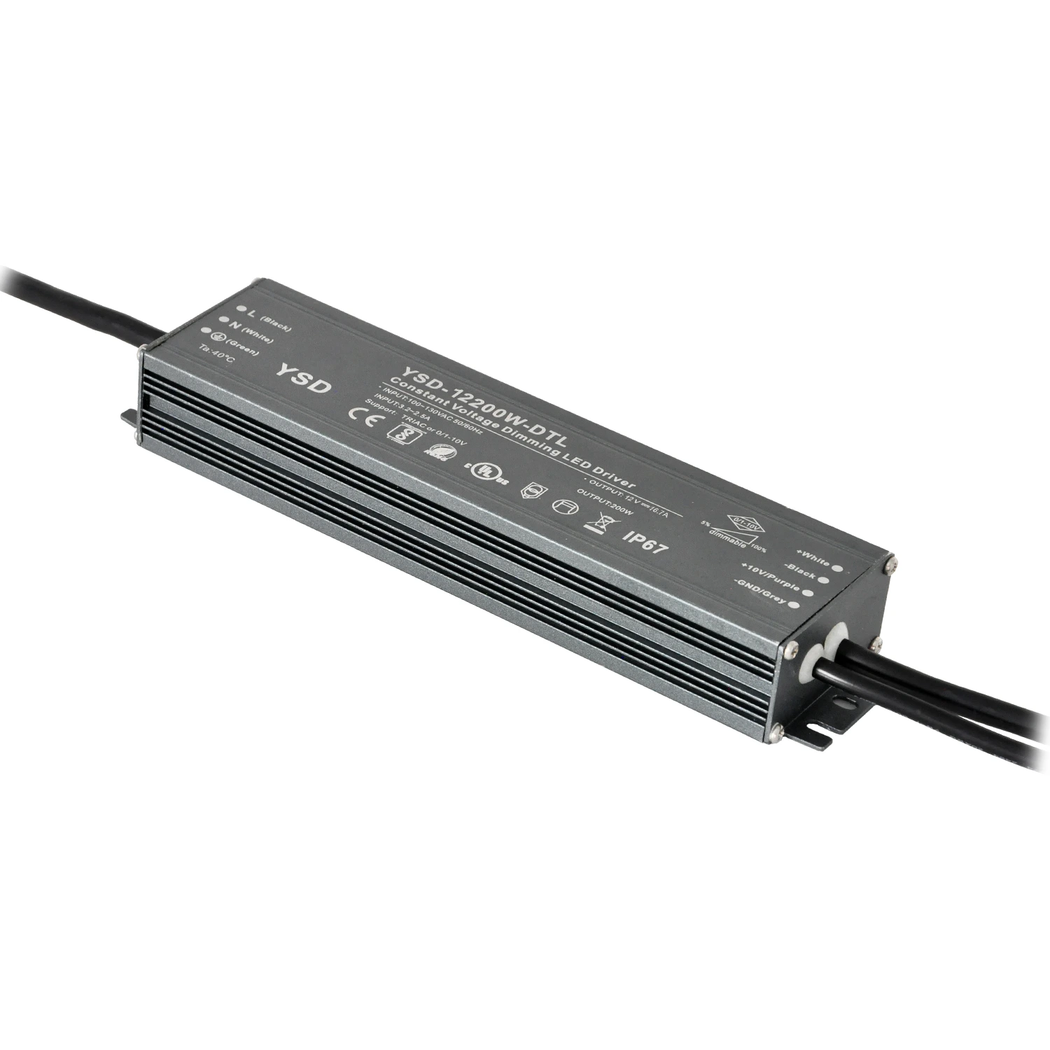 YSD-12200-TL / YSD-24200-TL 200W Waterproof 2 in 1 Dimmable LED Power Supply YSD-12200-TL / YSD-24200-TL 200W Waterproof 2 in 1 Dimmable LED Power Supply