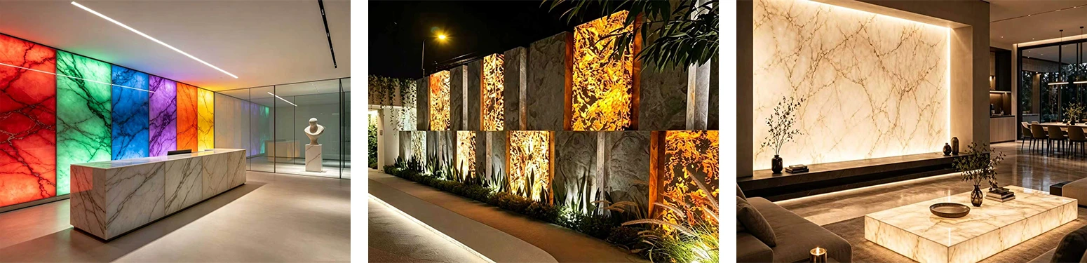 RGBW LED Backlight Sheet Applications - Stone Backlighting & Light Boxes
