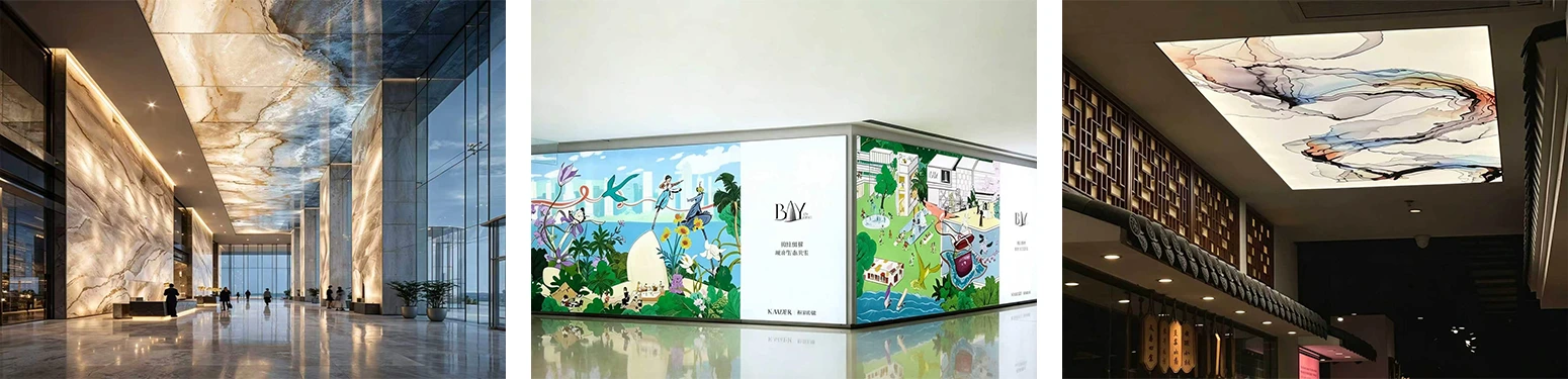 Long Cascade LED Light Sheet applications: light boxes, backlit panels, ceiling lighting