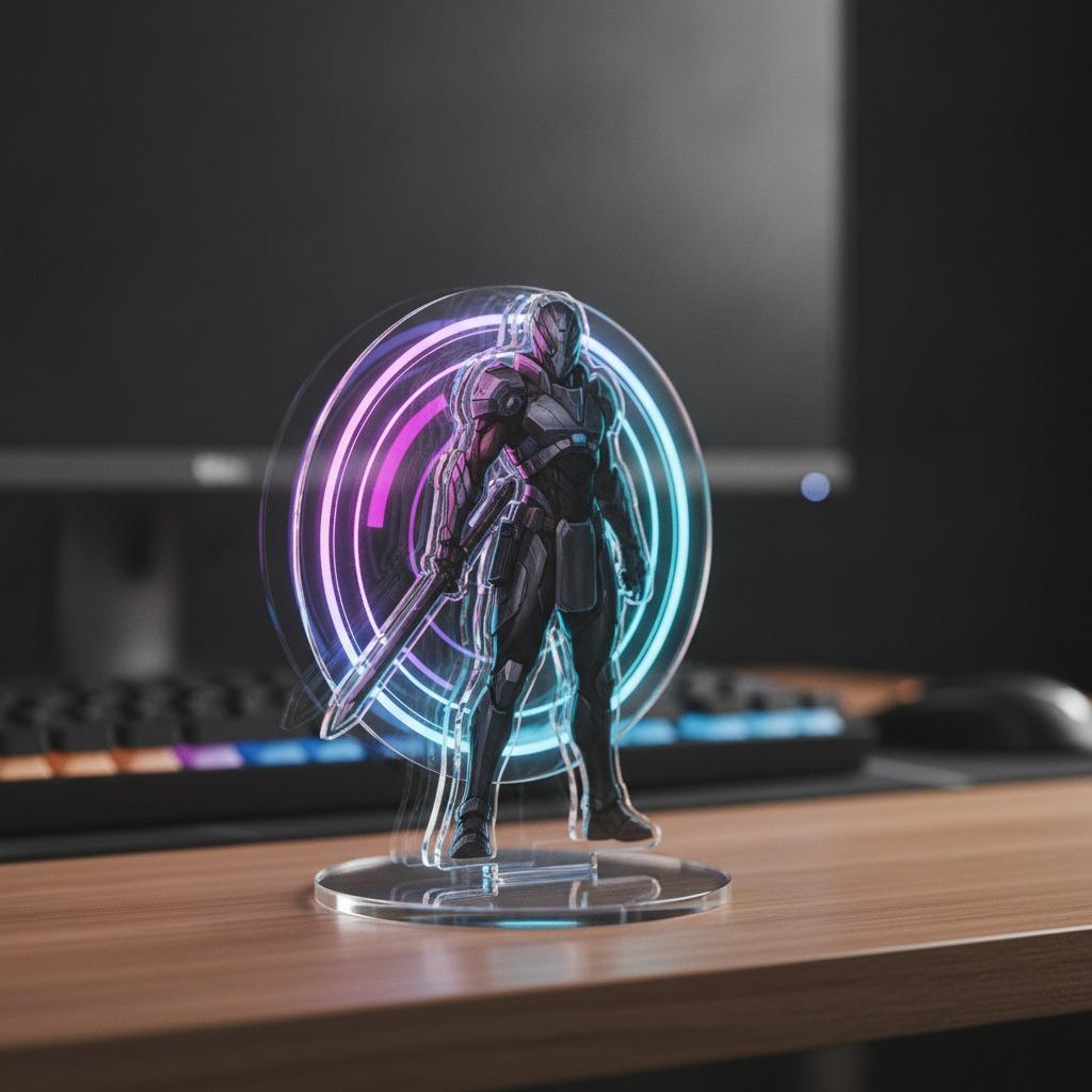 custom rotating acrylic standees