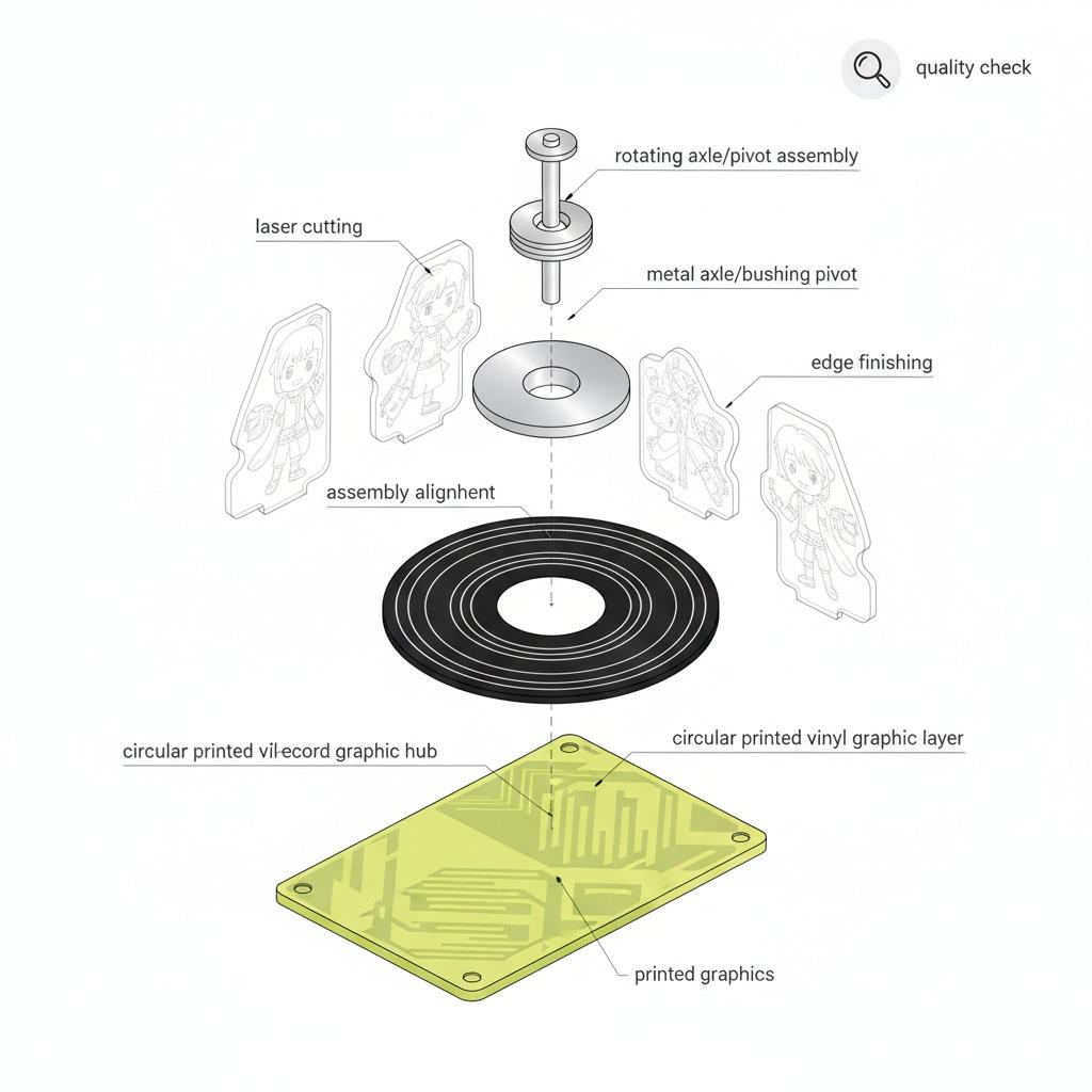 how rotating acrylic standees are made