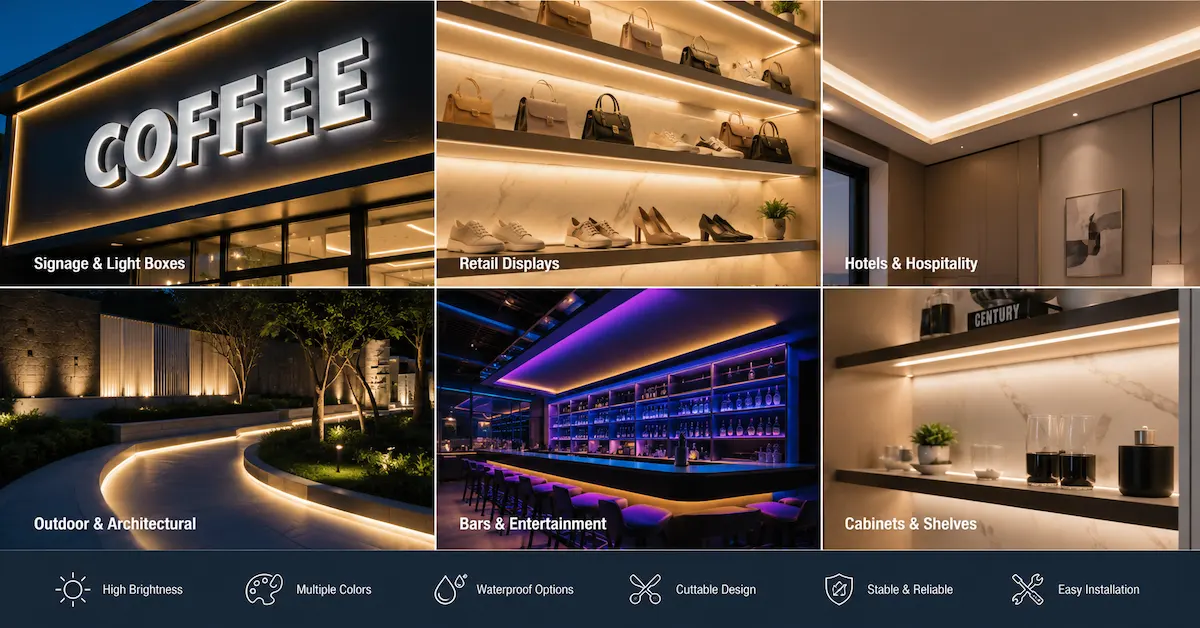 Aplicações do fabricante de fitas de LED
