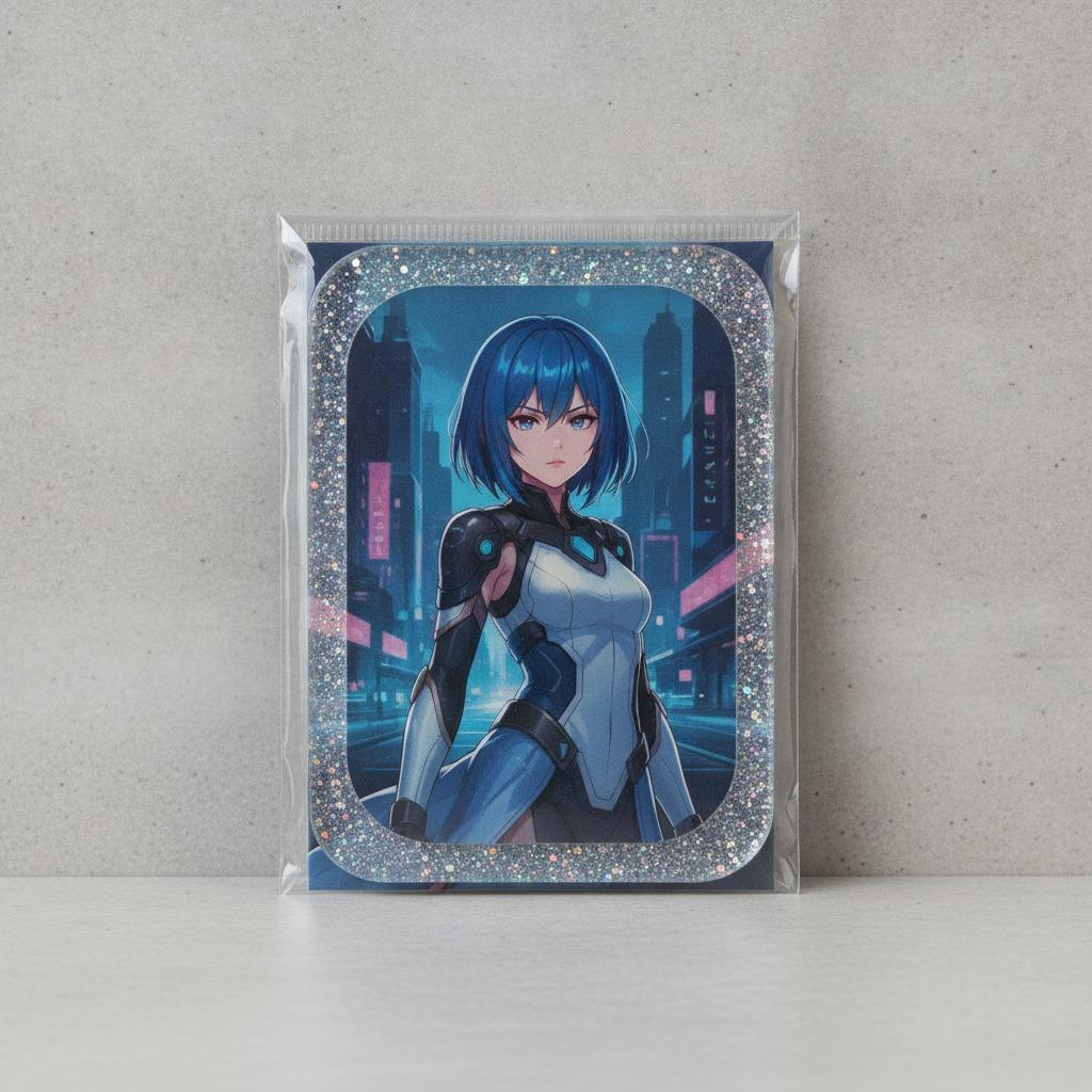 custom glitter acrylic cards