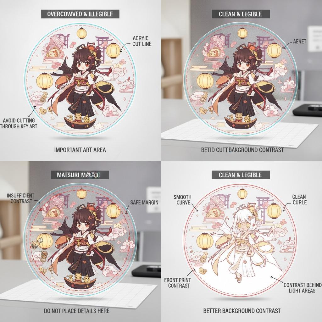 how to design acrylic standees
