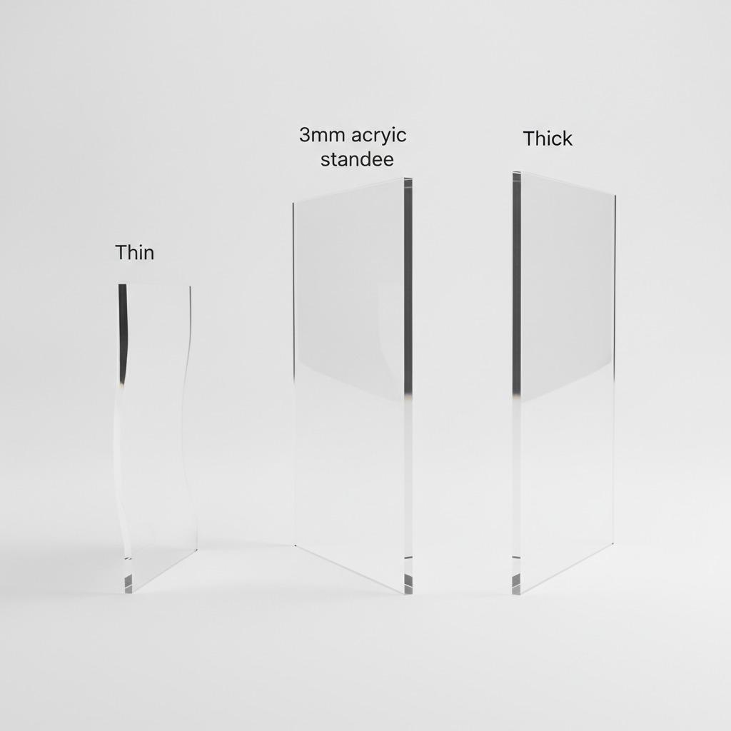 acrylic standee thickness