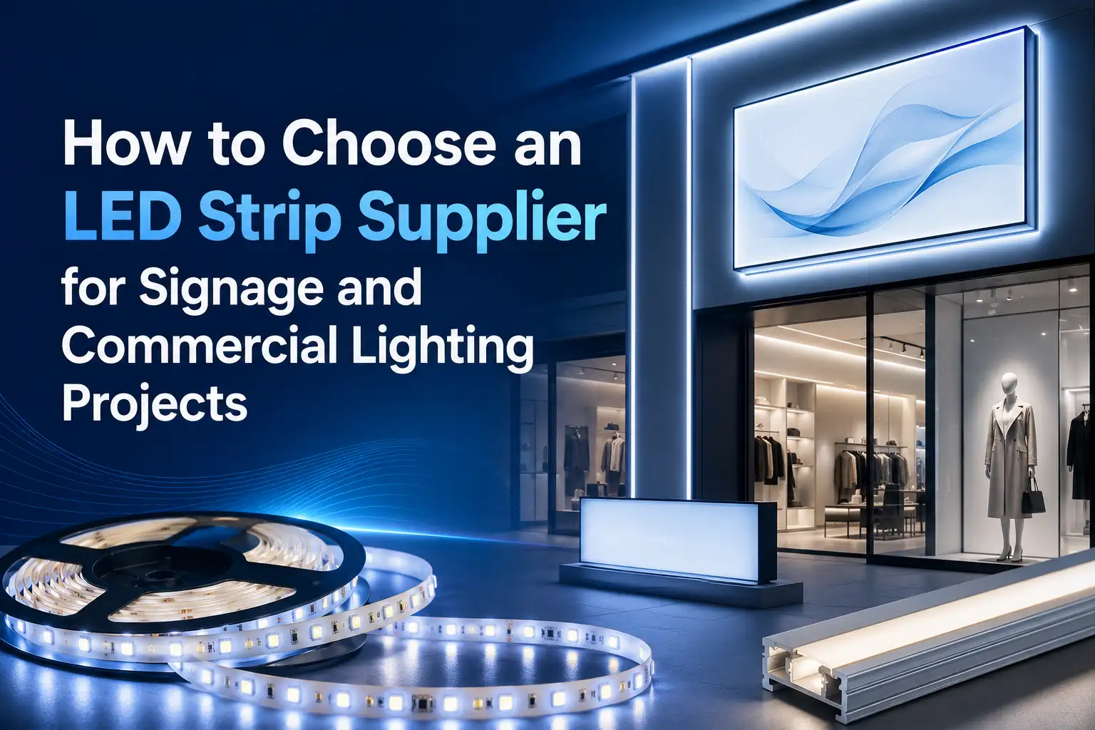 Como escolher um fornecedor de fitas de LED para projetos de sinalização e iluminação comercial