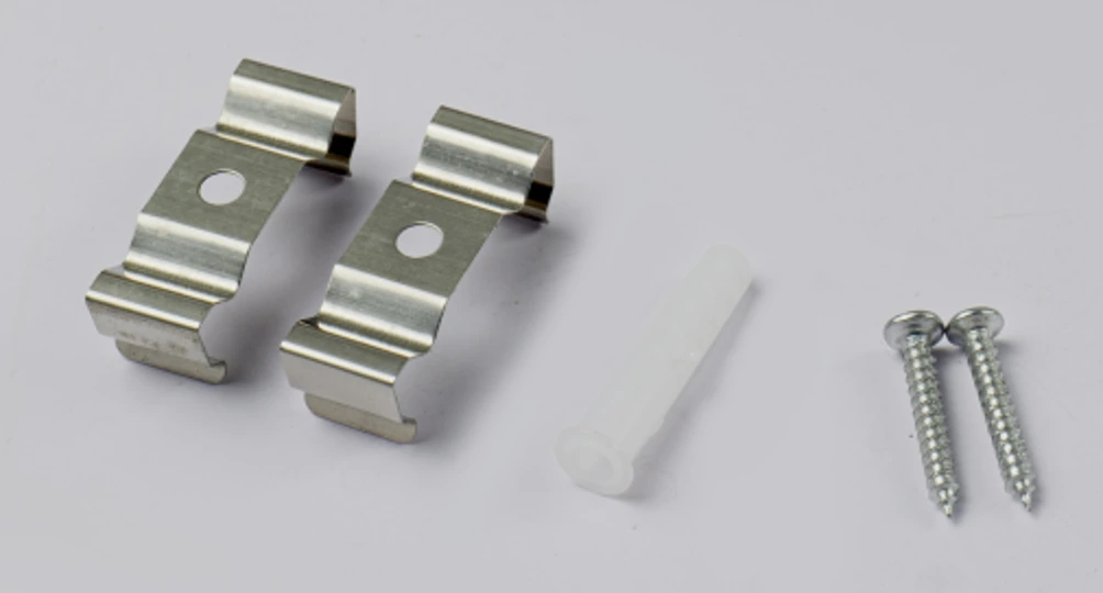 Aluminum Clips, screw, rubber plug
