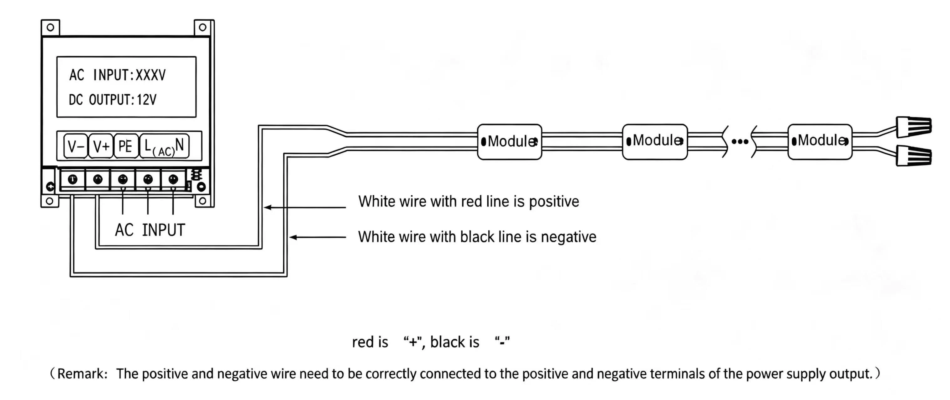 170lm/W LED Sign Module Wiring Diagram & Installation Guide