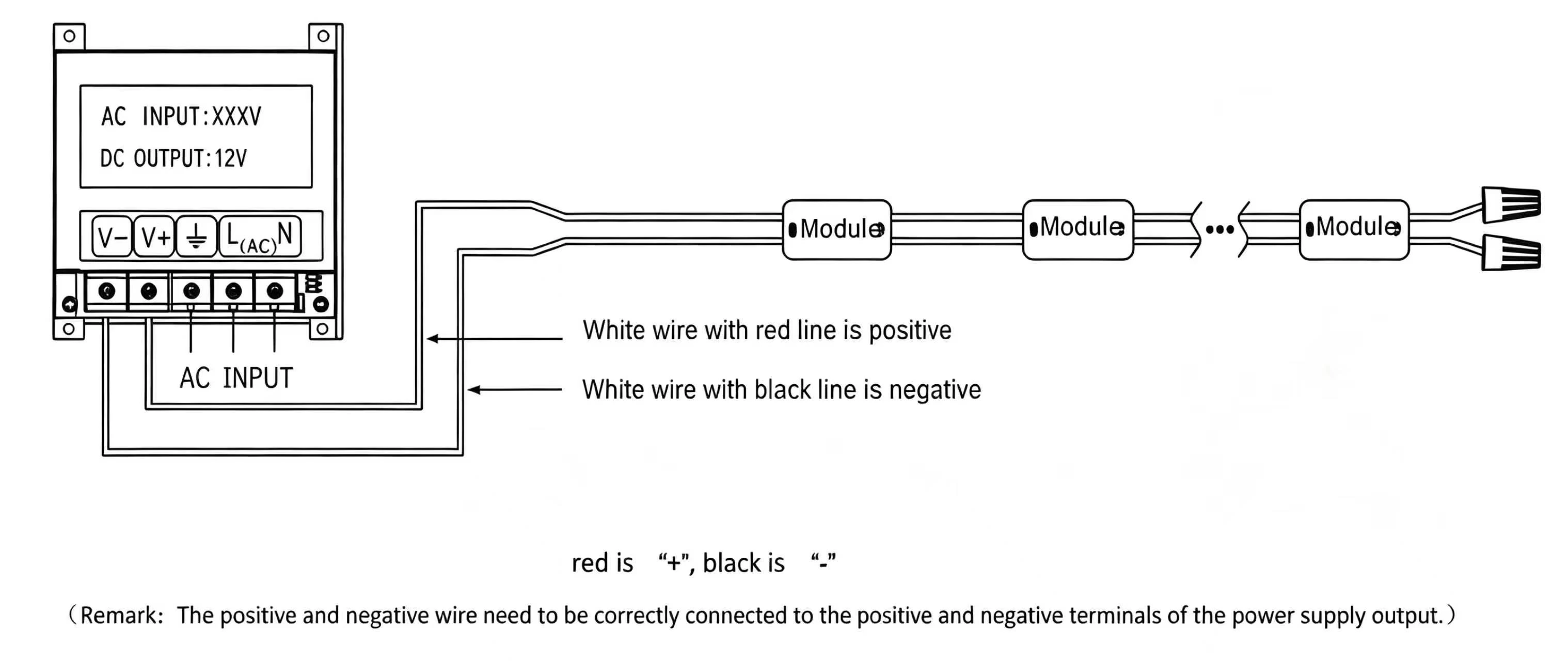 YS-MA2321 LED Module Wiring Diagram & Installation Guide