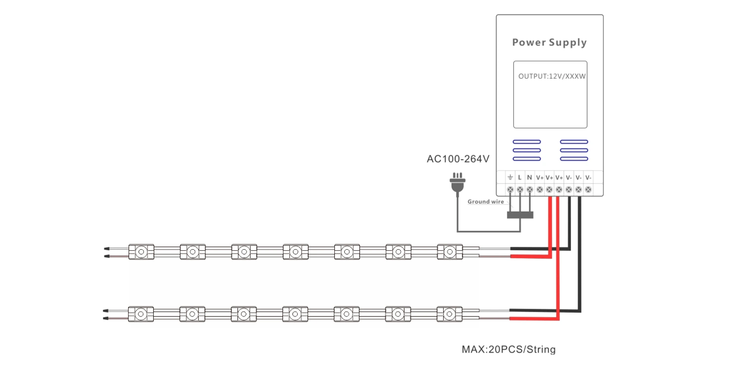 YS-MB4311 thin LED module wiring diagram & installation guide