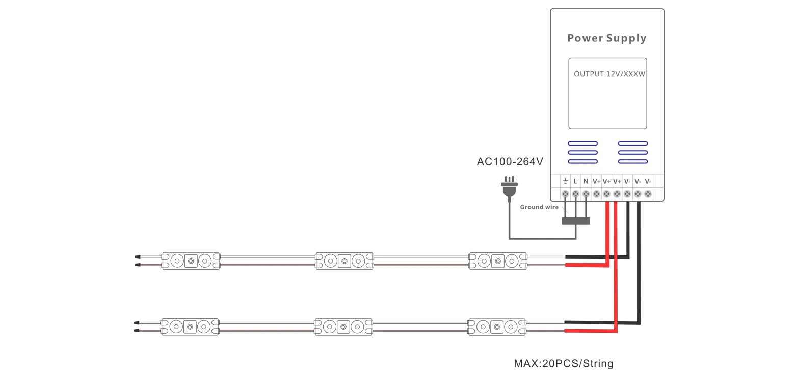 YS-MB5321 LED sign module wiring and installation guide