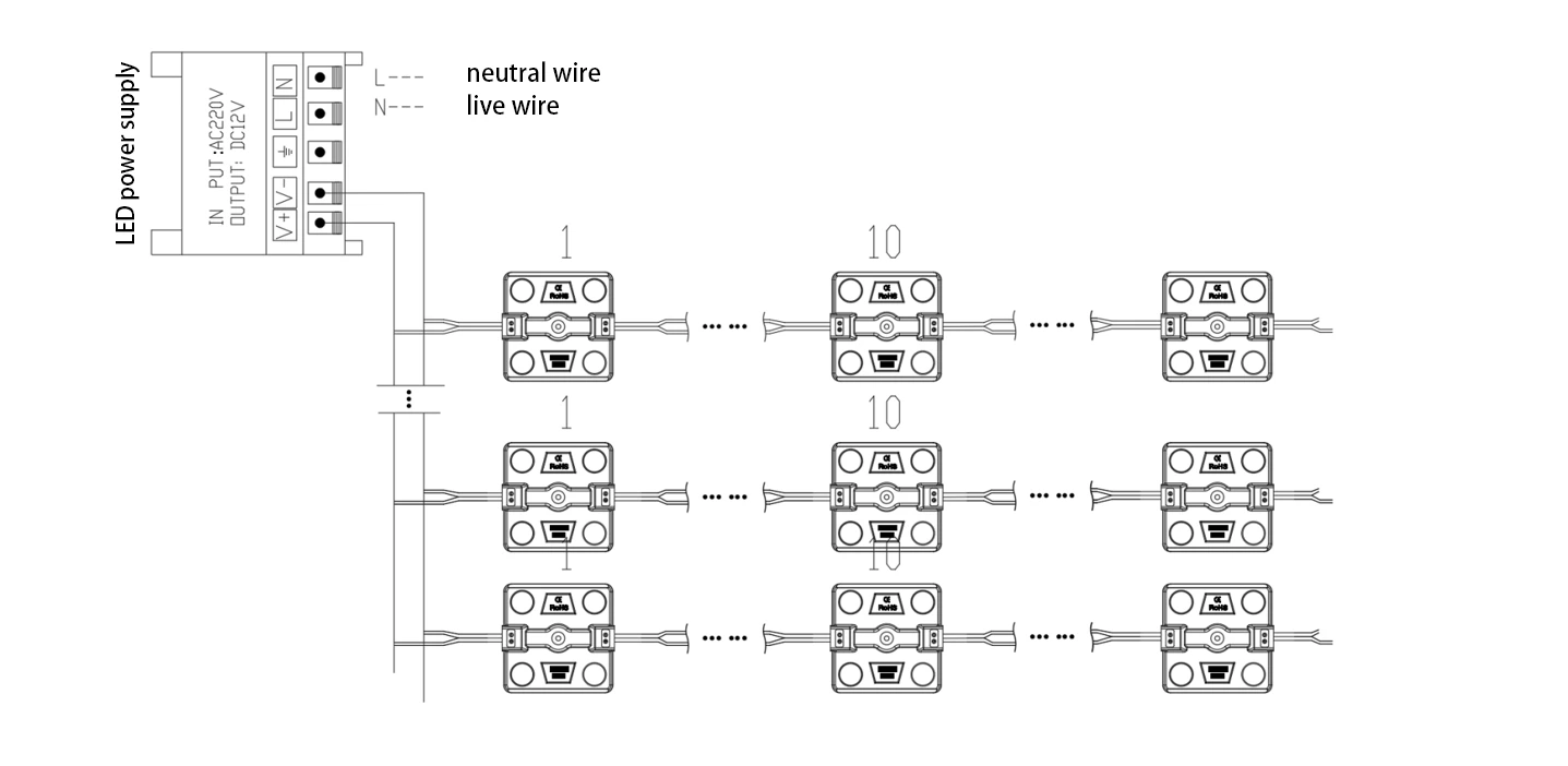 YS-MB8341 LED Module Wiring Diagram & Installation Guide