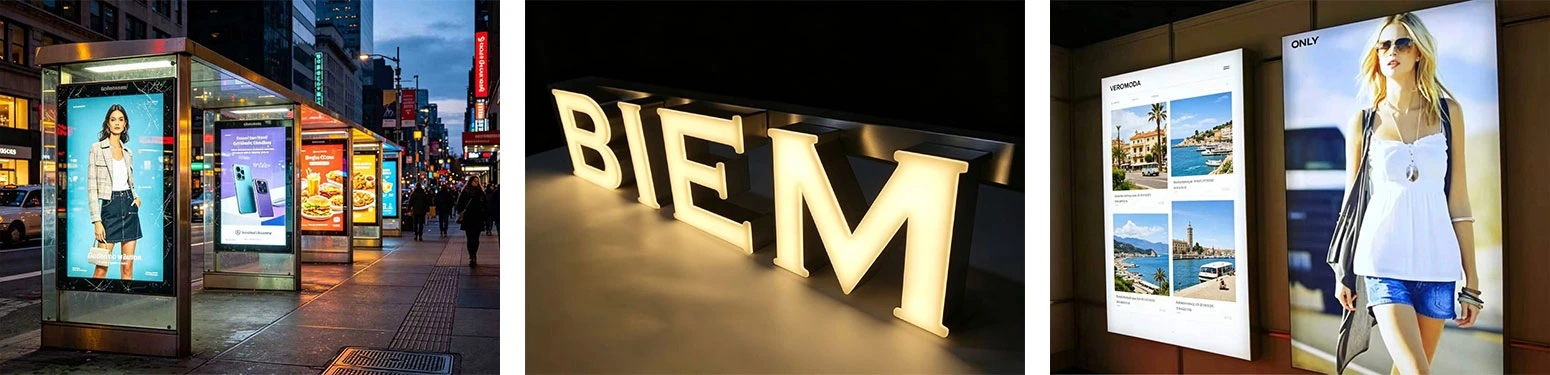 CCT tunable white LED module applications for signage light box