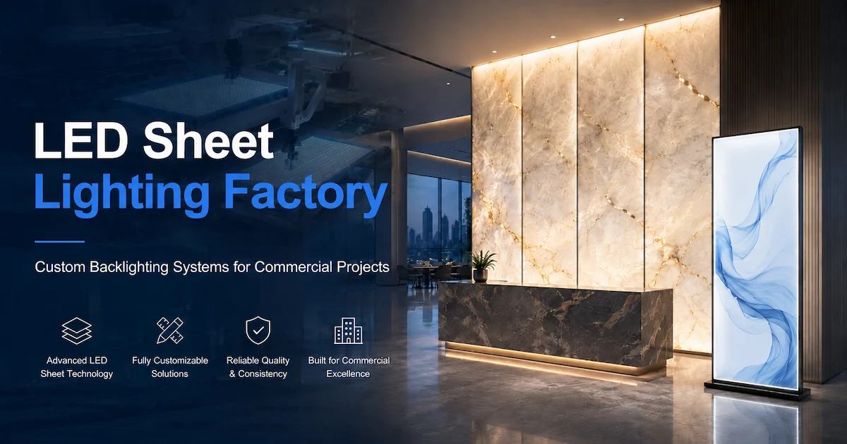 حلول مصانع إضاءة الألواح LED