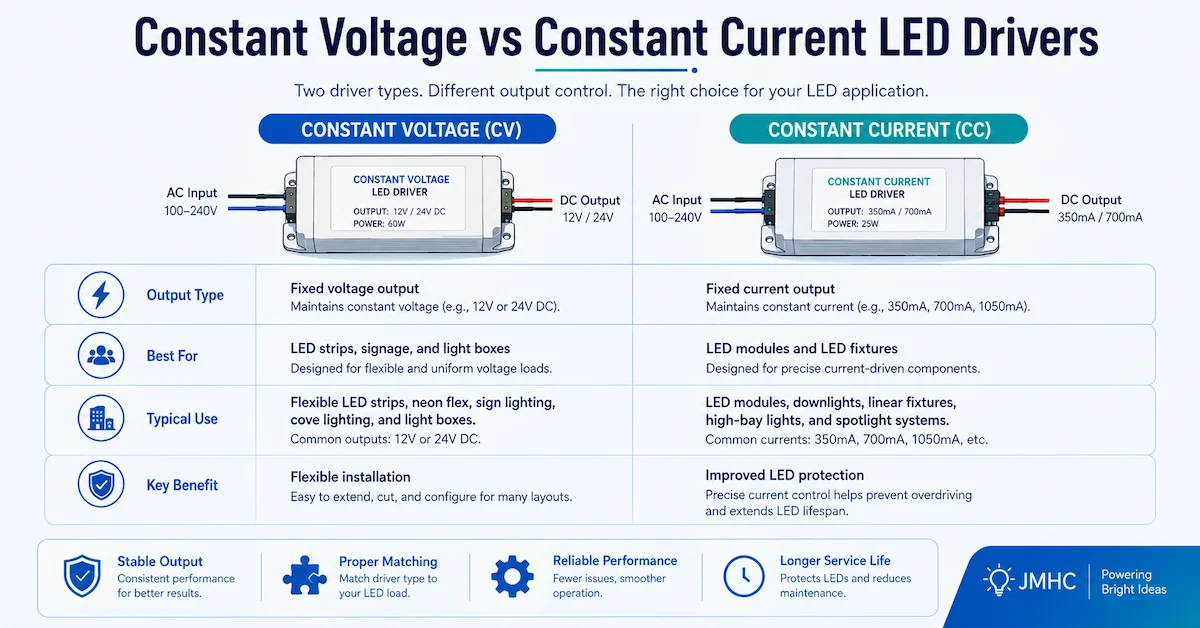 Constant voltage vs current LED driver