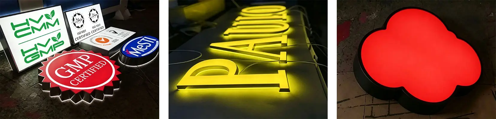 4‑LED SMD5050 RGB LED Module application for channel letter sign